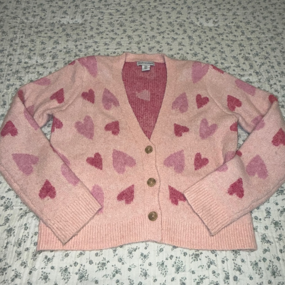 Cupcakes & Cashmere Valentine's Heart Cardigan